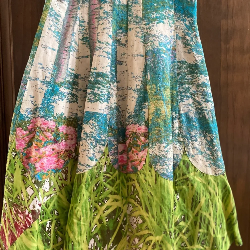 TRACY REESE REVISITED IMPRESSIONIST 4 ANTHROPOLOGIE INTO THE GARDEN DRESS